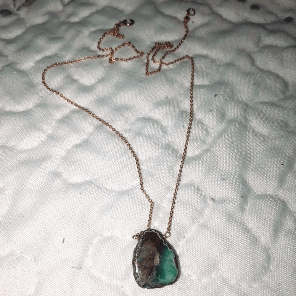 Stone & Gold Plated Necklace